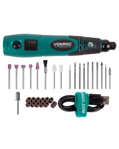 Rotary Multi Tool 4V | Incl. 31-pcs accessory set, charger and toolbag