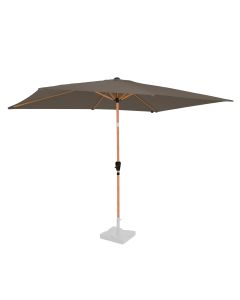 Parasol Rapallo 200x300cm - Umbrella rectangle 38mm Taupe Wood