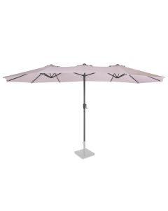 Parasol Iseo 460x270cm - Umbrella Double sided 48mm Beige