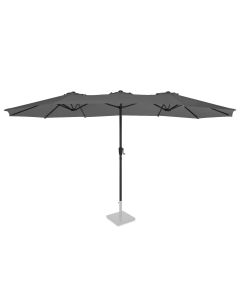Parasol Iseo 460x270cm - Umbrella Double sided 48mm Grey