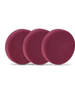 Foam polishing pads 150mm - 3 pcs, red