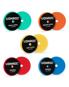 5 Pcs bevelled edge pads 150mm - Hardness T10,T40,T60,T80,T120