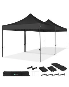 2 pcs PT501XX_BLACK + Connection set + rain gutter