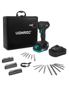VONROC Cordless brushless drill - 20V set