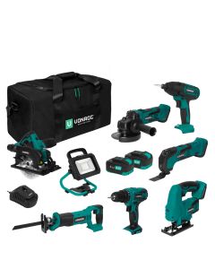 Toolbag set + 7x machine 2x4,0Ah 1x charger