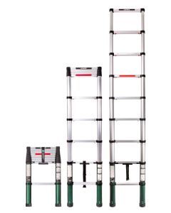 Telescopic ladder 2.6m with soft close and anti-slip feet 