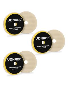 3Pcs Heavy cut wool pads 150mm - Hardness T140